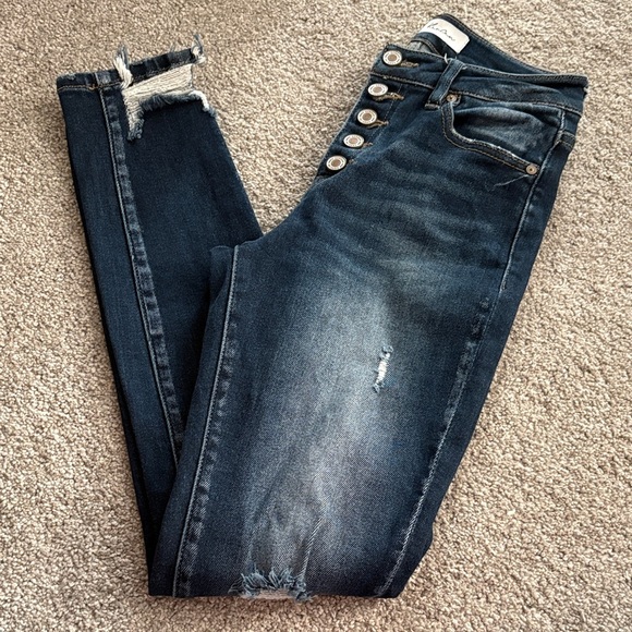 KanCan Denim - KanCan Distressed Buttonfly Skinny Jeans